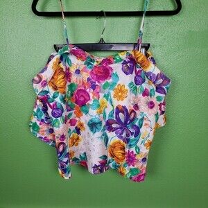 Axiom Women's Rare Vintage 90's y2k Floral pajama lingerie set size large